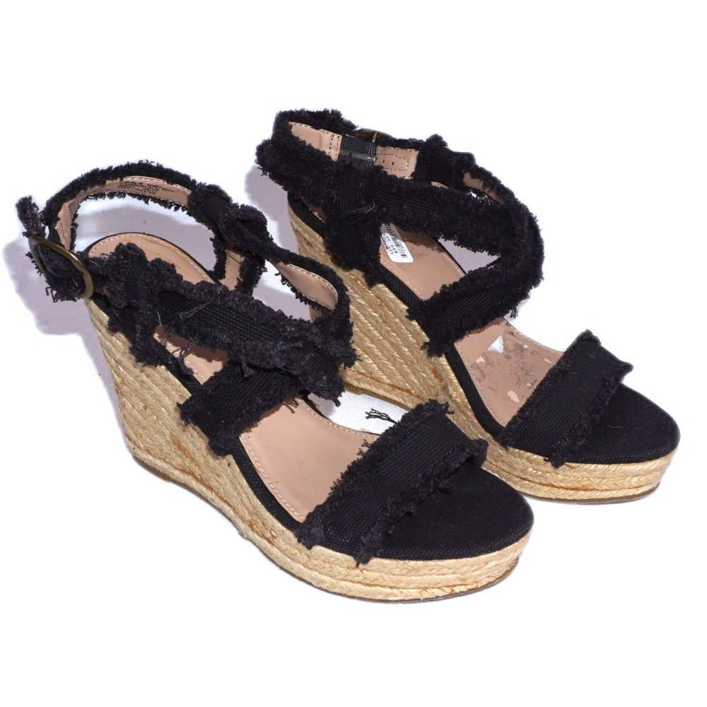 Candie's Mimi Womens Sz 9 "Slight Imperfection" Nude Weave Platform Wedge Heels